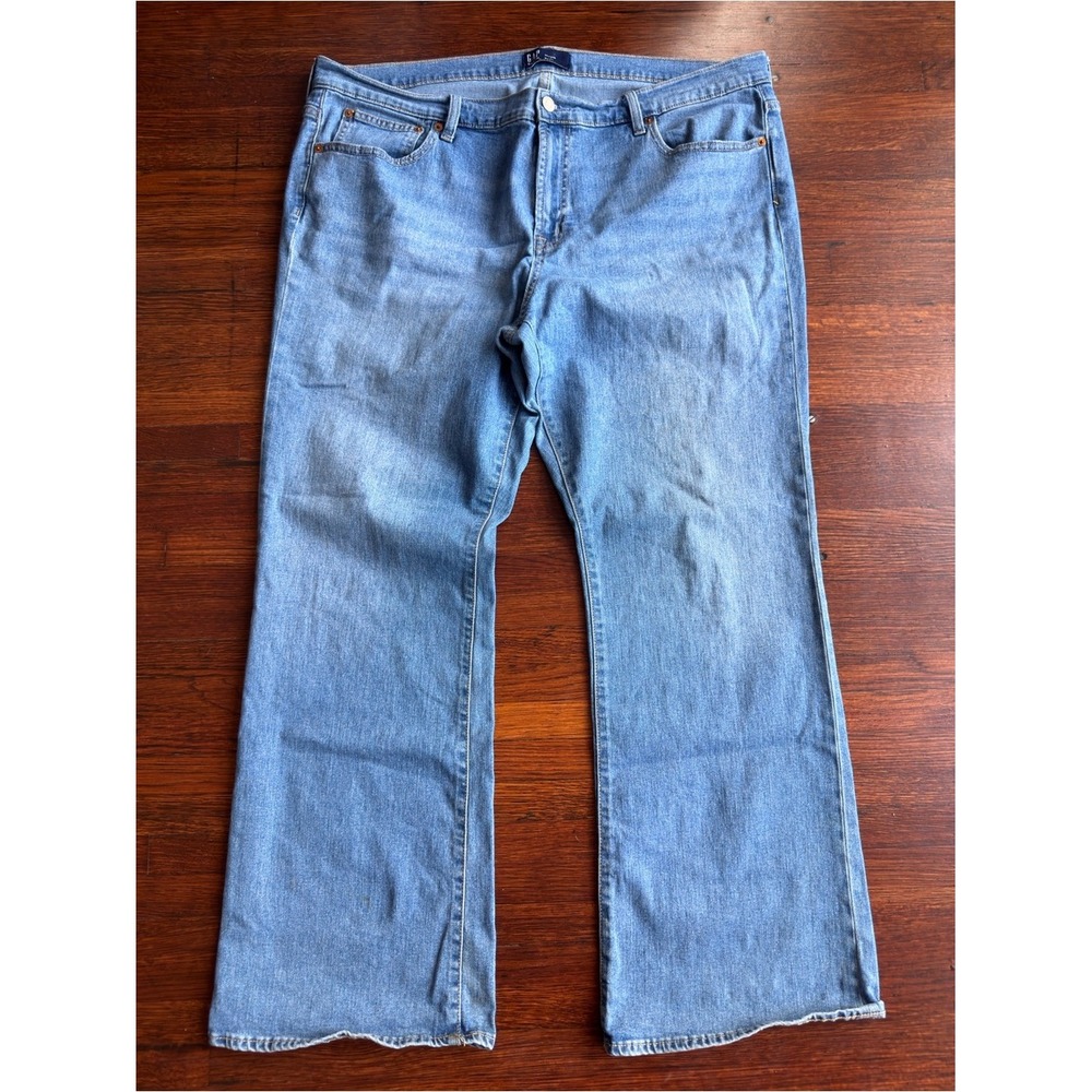 Gap Denim Bootcut Jeans Light Wash Size 20/35R Stretch Mid‎ Rise Blue